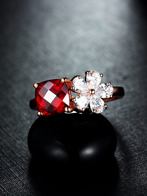 Deli Fashion Rose Gold Plated Gemstones Multistone ring 1