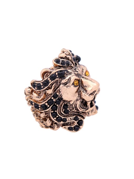 KM Retro Style Personality Retro Gold Plated Ring 4