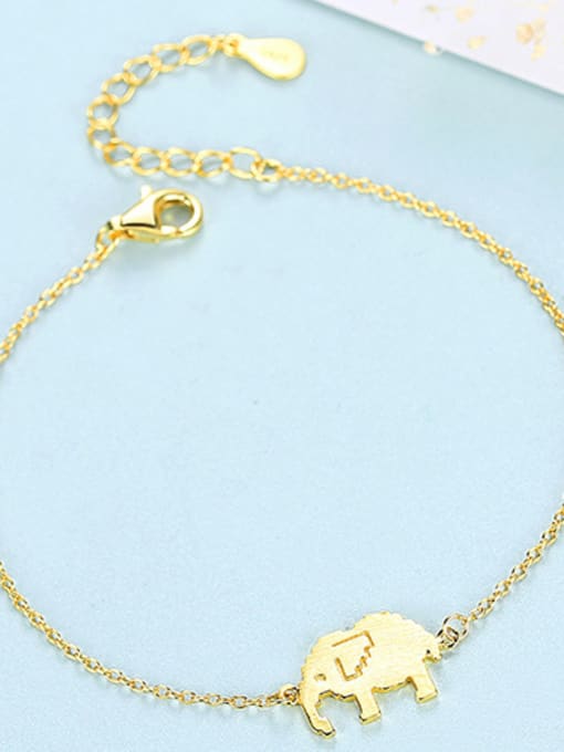 18 K gold 925 Sterling Silver  Cute elephant Bracelets
