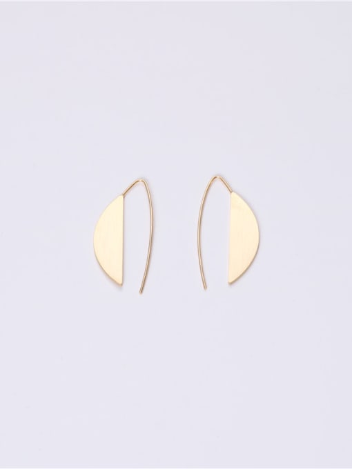 GROSE Titanium With Gold Plated Simplistic Geometric Hook Earrings 0