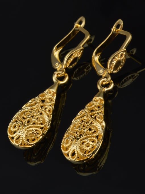 Gold Rose Gold Plated Fashion Hollow Drop Earrings
