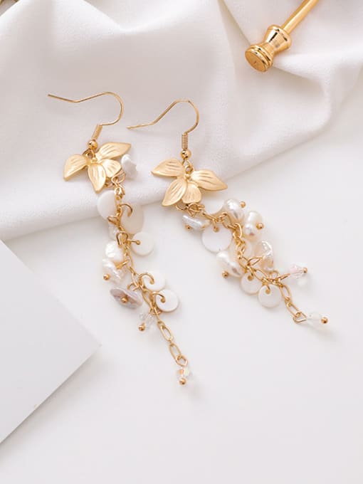 Girlhood Alloy With Gold Plated Fashion Charm Hook Earrings 3