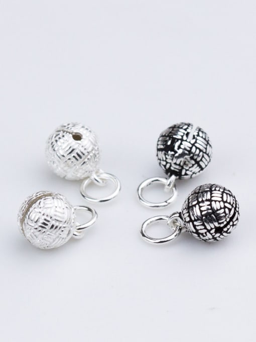 FAN 925 Sterling Silver With Silver Plated Vintage bell Charms 0