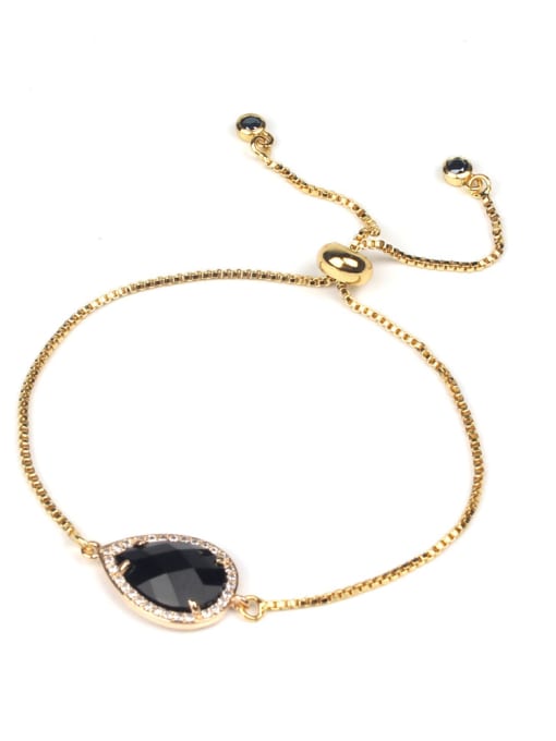 HB617-L Water Drop Glass Stones Elegant Fashion Bracelet