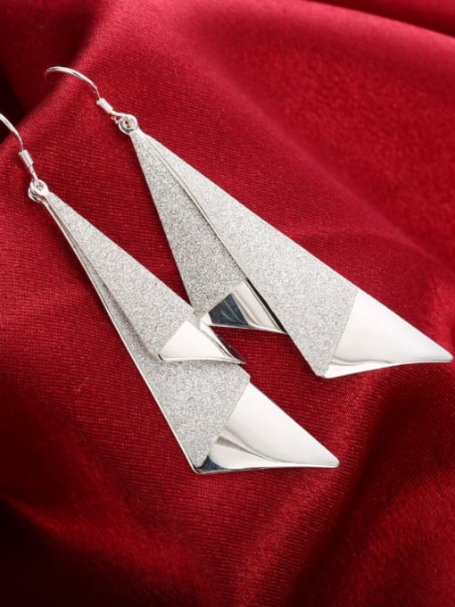 OUXI Simple Geometrical Silver Plated Earrings 2