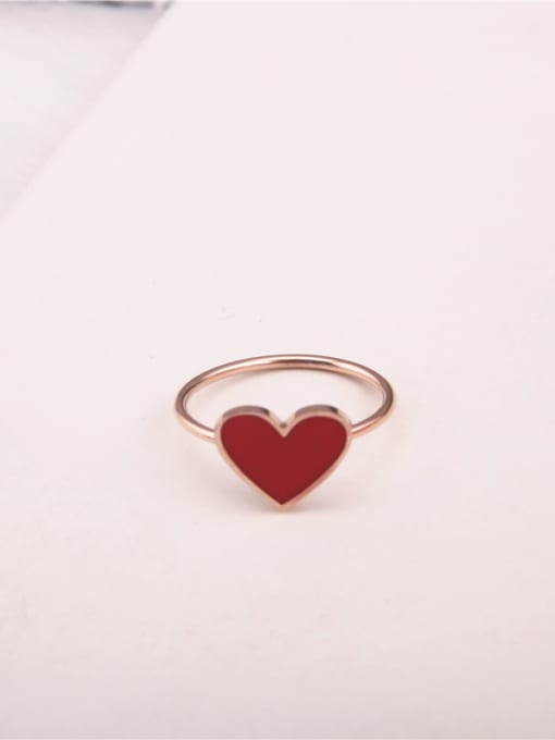 GROSE Sweet Heart-shaped Titanium Ring 0