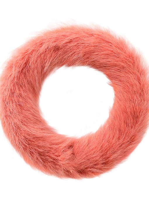 Girlhood Simple personality colored plush hair ring 4