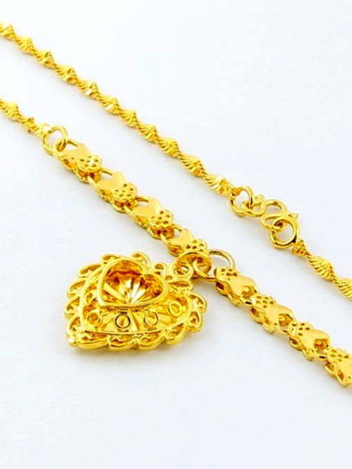 Yi Heng Da Elegant Double Layer 24K Gold Plated Heart Shaped Necklace 1