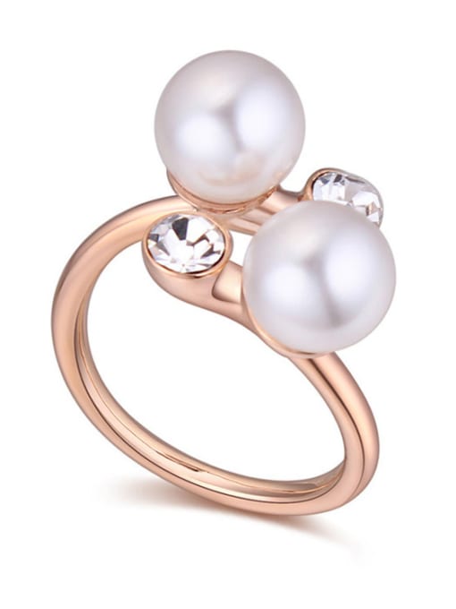 QIANZI Chanz using austrian elements in Austria pearl ring edge jewelry with you 3