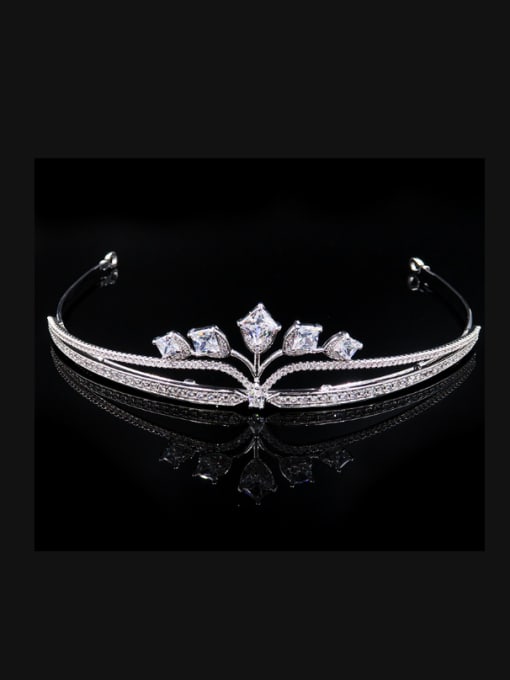 Cong Love Simple Style Noble Zircons Wedding Hair Accessories 0