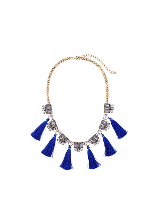 KM Alloy Individual Tassel Sweater Necklace