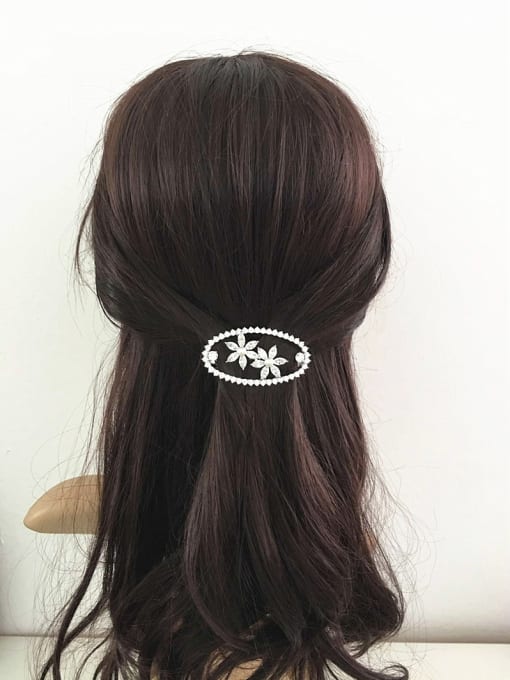 Wei Jia Fashion Flowery Zirconias-covered Copper Hairpin 1