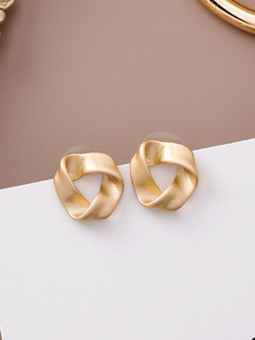 1#11863 Alloy With Gold Plated Simplistic Smooth  Irregular Drop Earrings