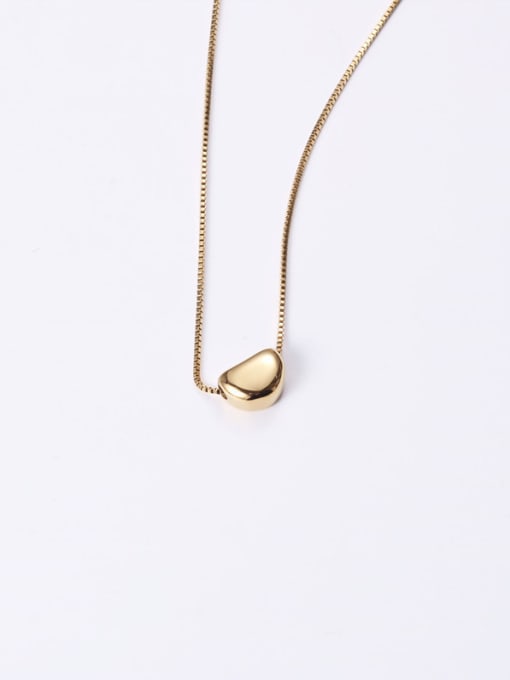 GROSE Titanium With Gold Plated Simplistic Smooth Geometric Necklaces 1