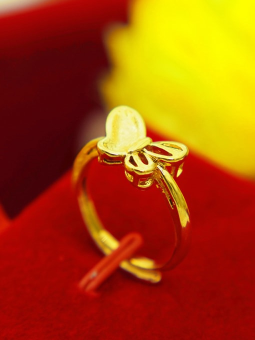 C Gold Plated S Shaped Women Ring