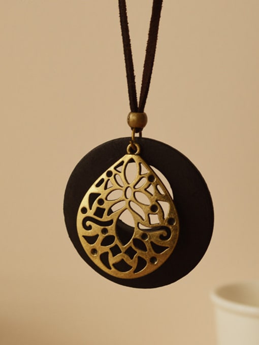Dandelion Ethnic Style Water Drop Shaped Necklace
