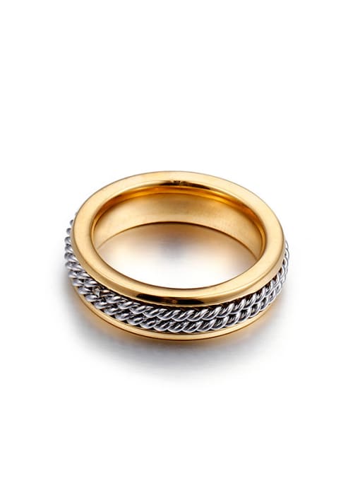 Golden Stainless Steel With Gold Plated Trendy Rings
