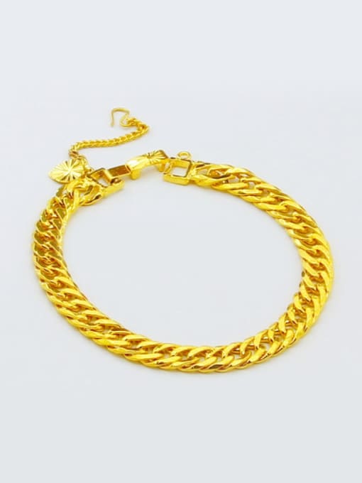 Yi Heng Da Unisex High Quality 24K Gold Plated Geometric Bracelet 0