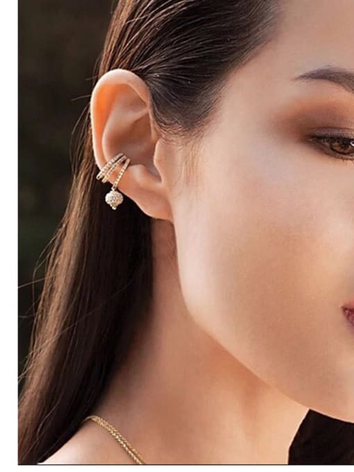 ALI Creative zircon ear pierced earrings 1