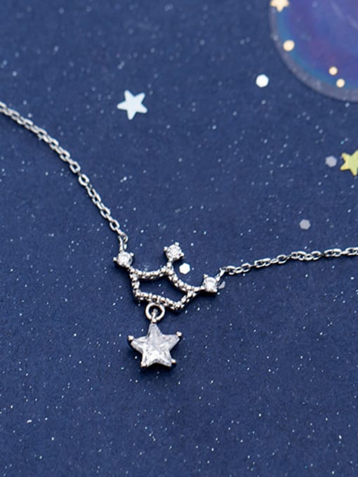 Rosh 925 Sterling Silver With Silver Plated Personality Crown Star Necklaces 0