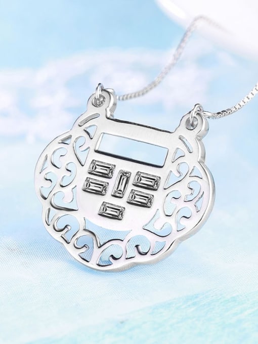 White Trendy 925 Silver Necklace