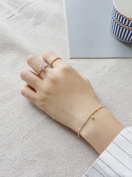 DAKA Sterling silver minimalist style gold bracelet 1