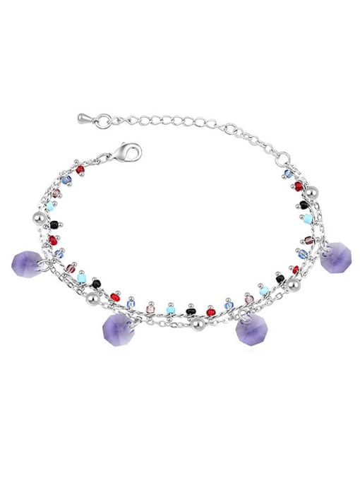purple Fashion Little austrian Crystals Alloy Bracelet