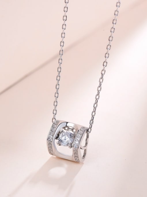 One Silver 2018 2018 925 Silver Zircon Necklace