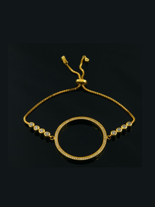 Golden Simple Round Adjustable Bracelet