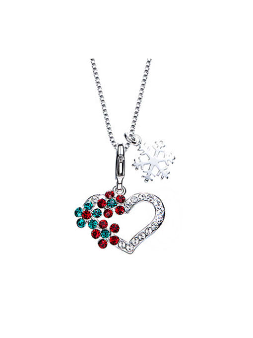 Red 2018 2018 2018 Heart-shaped Crystal Necklace