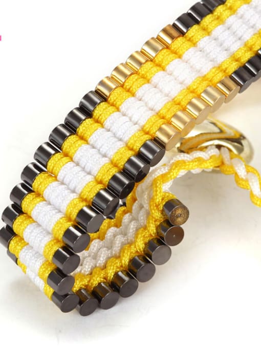 JINDING Personality Double-colored Knitting Bracelet 2