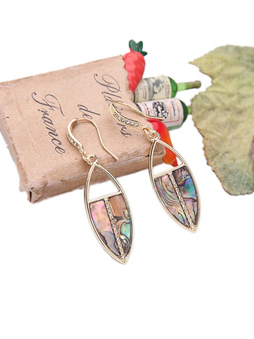 KM Colorful Artificial Stones Hook hook earring 1