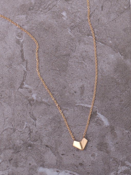 GROSE Titanium With Gold Plated Simplistic Irregular Necklaces 3