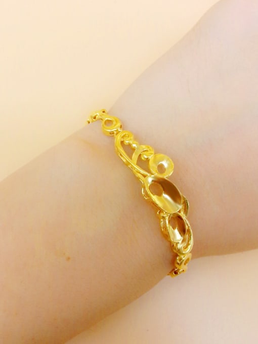 Neayou Adjustable Gold Plated Hollow Bracelet 2