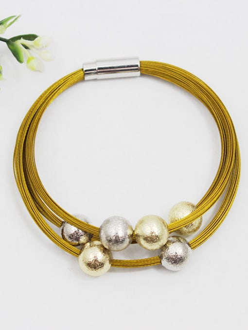 Lang Tony Fashion Multi-layer Copper Beads Charm Bracelet