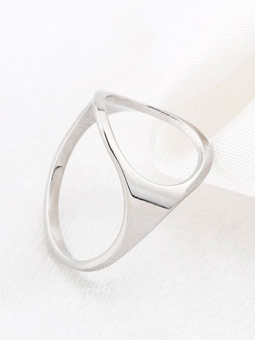 OUXI Simple Hollow Oval Unisex Ring 1