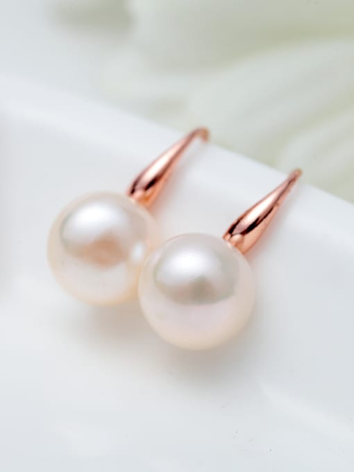 Rose- Copper With Platinum Plated Fashion Round Hook Earrings