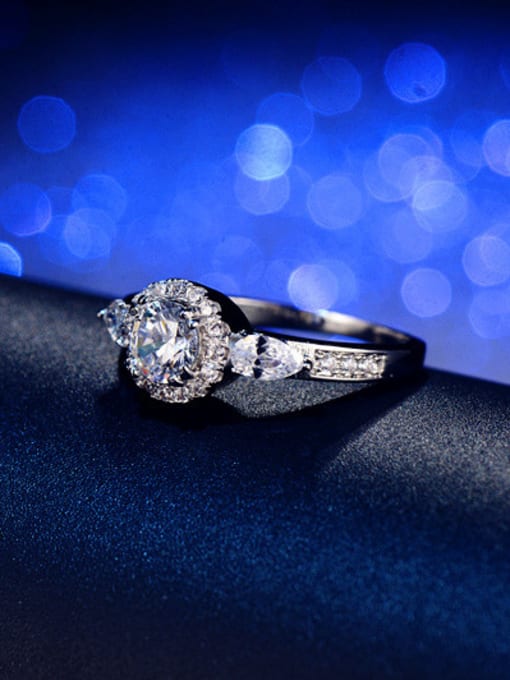 L.WIN Hearts and Arrows Zircons Engagement Ring 0
