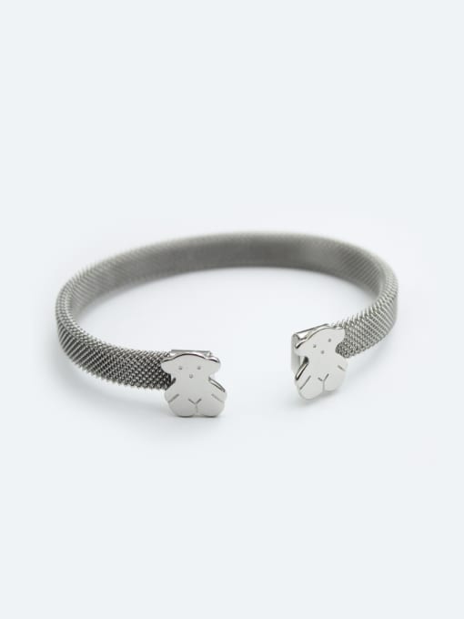 XIN DAI Bear Stainless Steel Open Mesh Bangle 0