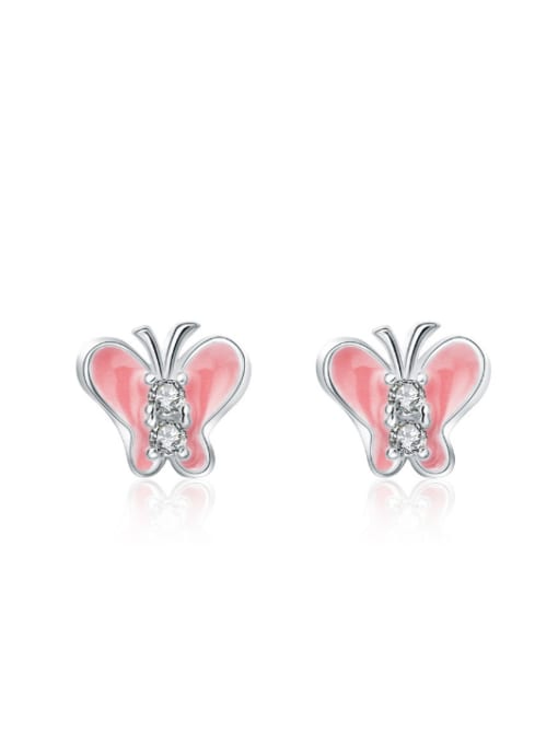 kwan Butterfly Shaped Color Glue Stud Earrings 0