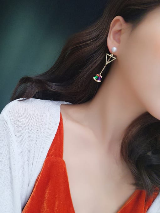 Girlhood Alloy With  Rose Gold Plated Fashion Irregular Threader Earrings 2