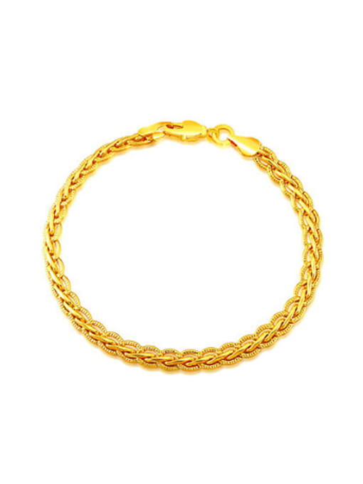gold 18K Gold Plated Fashion Woven Bracelet