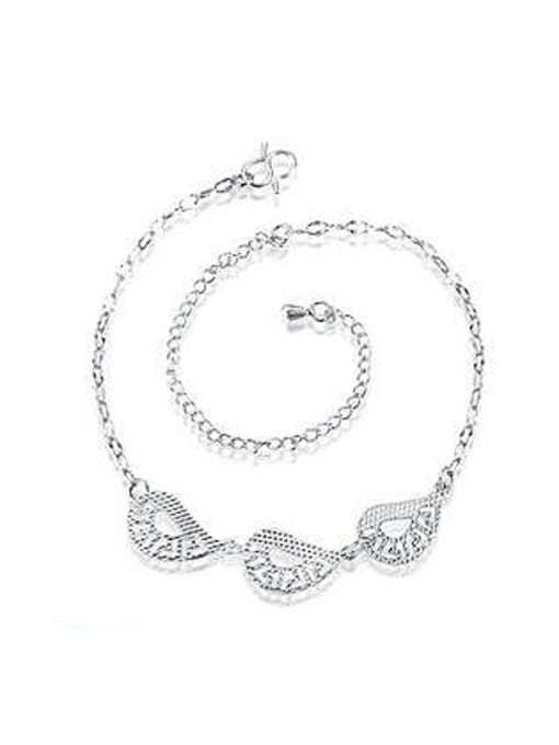 Silver Simple Hollow Patterns Women Anklet