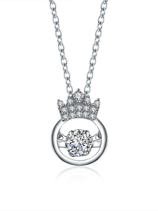 ALI Hollow single-AAA Zricon smart Crown Necklace 0