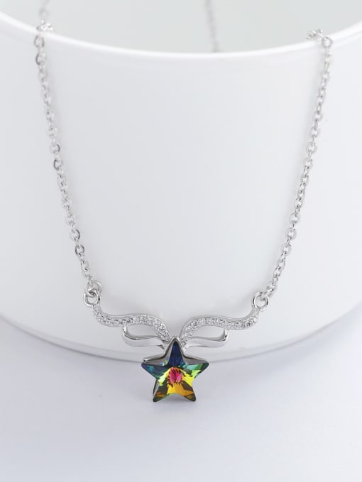 kwan Micro Pave Angel Wings Star Crystal Necklace 2