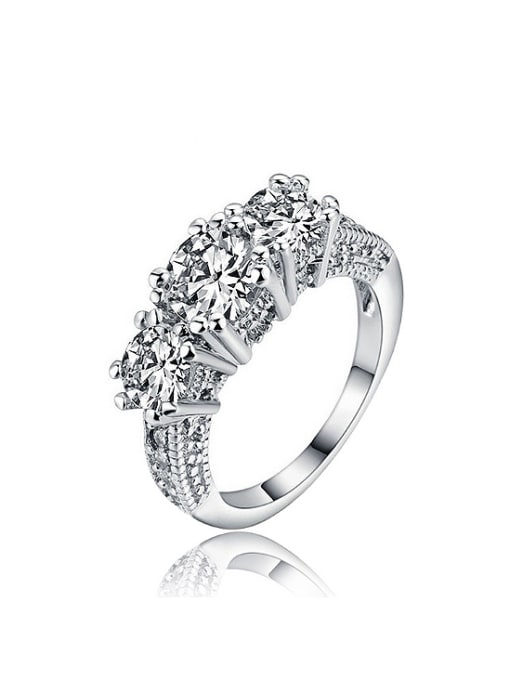 KENYON Exquisite Cubic White AAA Zirconias Copper Ring 0