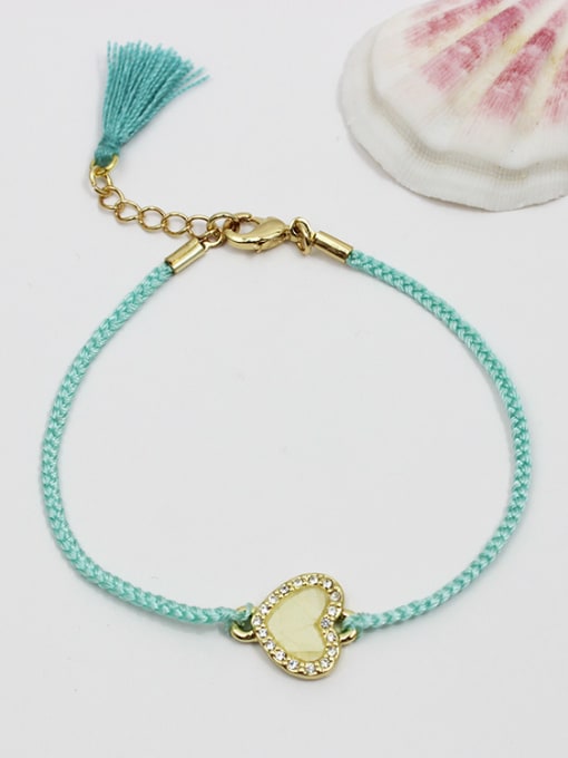 Lang Tony Fashion Handmade Heart Shaped Zircon Bracelet 0
