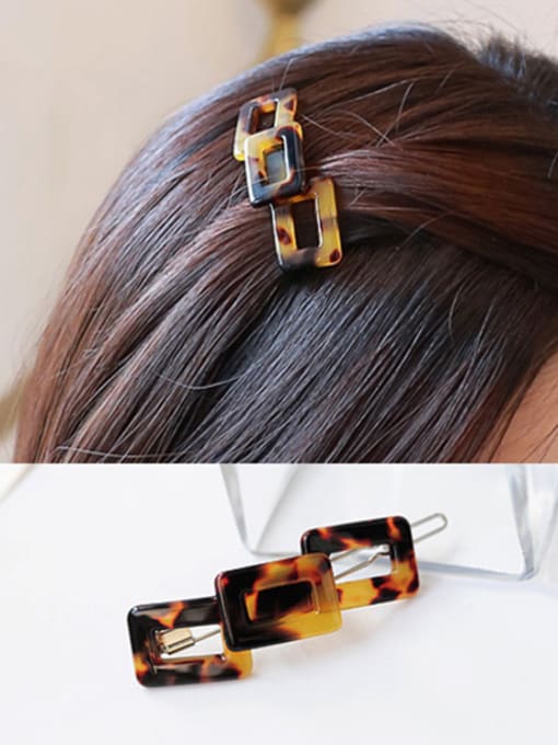 Chimera Alloy With Cellulose Acetate Fashion  Hollow Geometric Barrettes & Clips 1