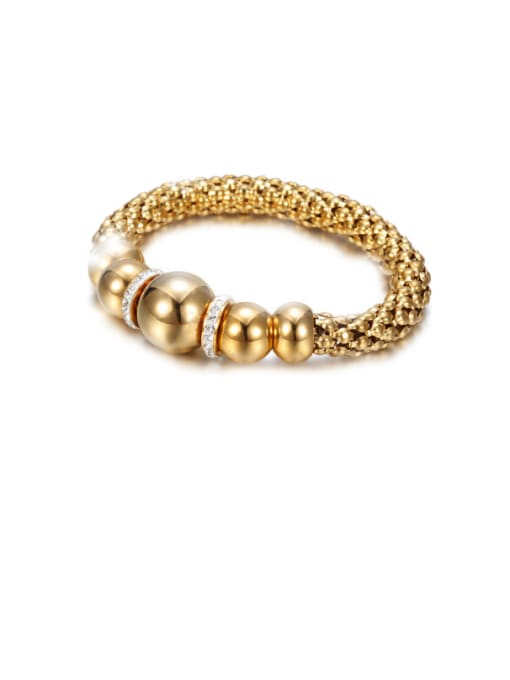 Gold Premium Female Beaded Zircon Bracelet