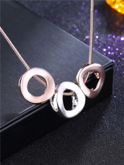 Ronaldo Adjustable Length Rose Gold Plated Double Color Necklace 3